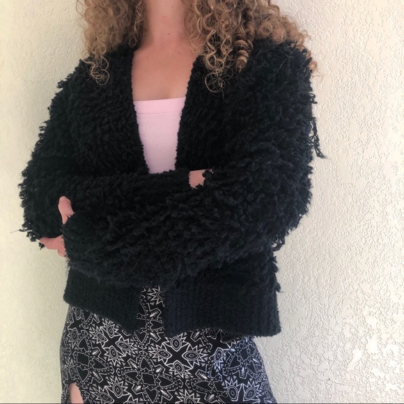 Sweaters - Black fuzzy sweater